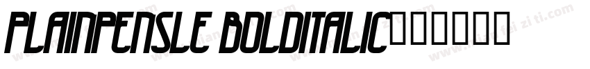 PlainPensle BoldItalic字体转换